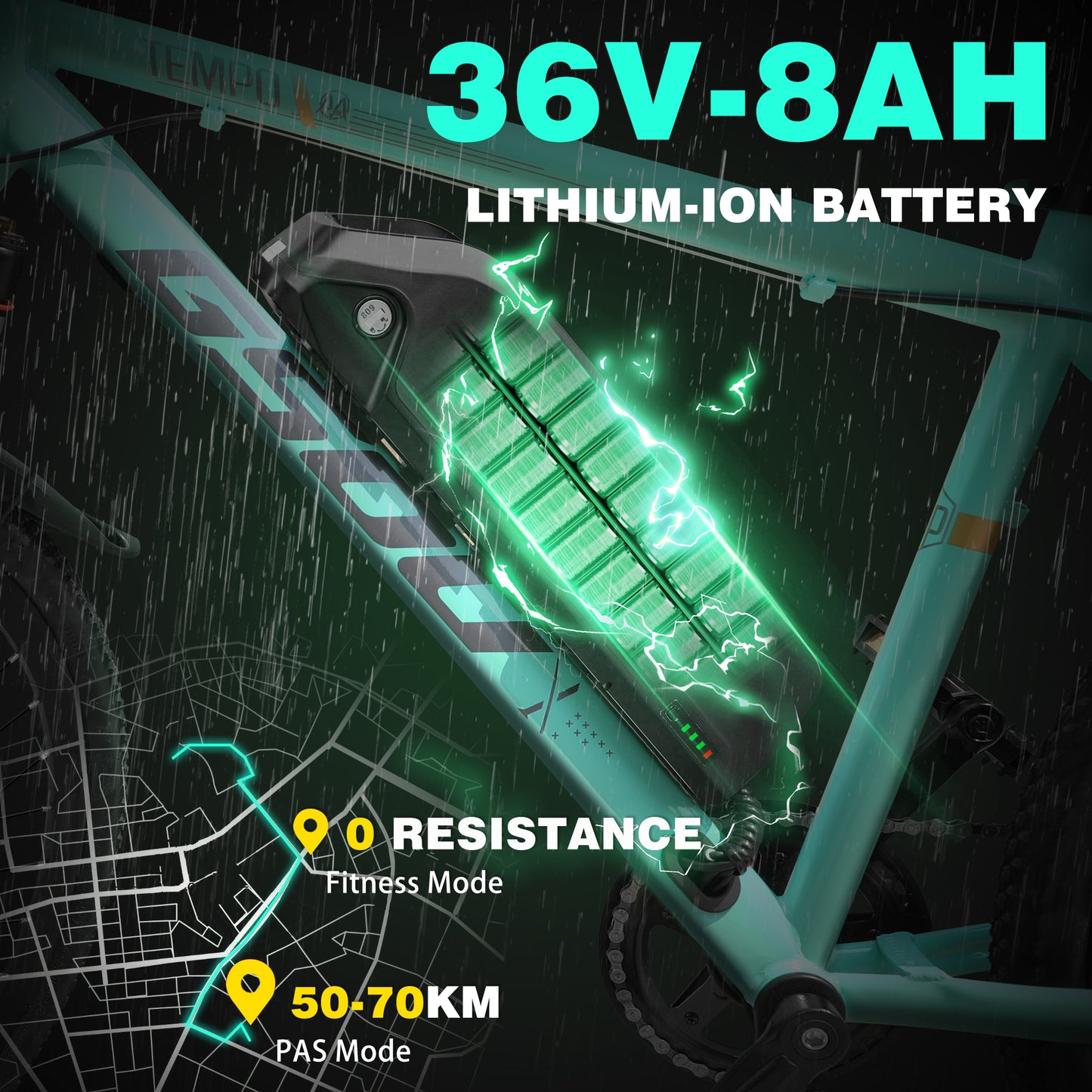 GSOU 26" Electric Mountain Bike UK | eBike Conquer Traffic & Hills | 250W Brushless Motor | 36V-8Ah Battery Range 30-50 Mile | Smart LCD | 7-Speed Gears | Dual Disc Brakes | Lockable Suspension | UK Road Legal EAPC